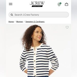 J. Crew Factory cotton lady jacket cardigan sweater BNWT!